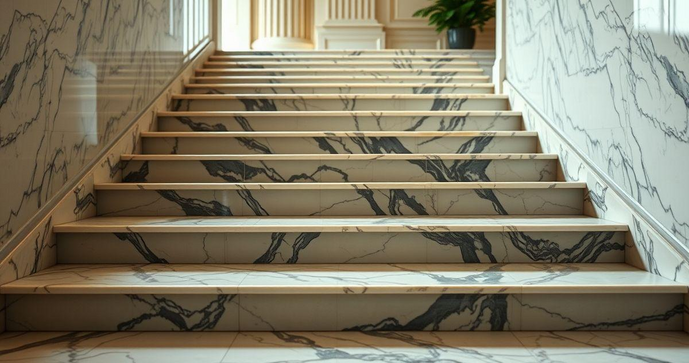 Escada de mármore: elegância e durabilidade para sua casa