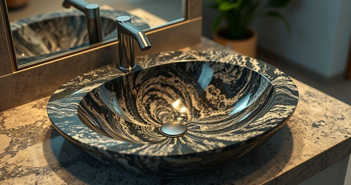 Lavabo de banheiro de granito: Beleza e Durabilidade