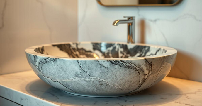 Pia de mármore para banheiro: elegância e funcionalidade em seu espaço banheiro