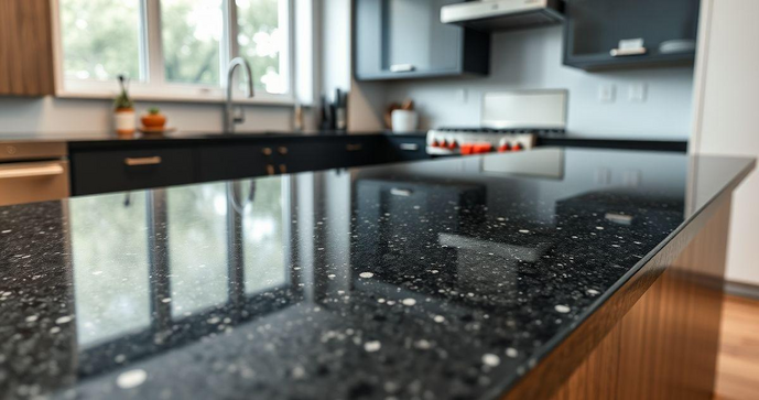 Balcão Granito Preto São Gabriel: Estilo e Resistência para seu Projeto