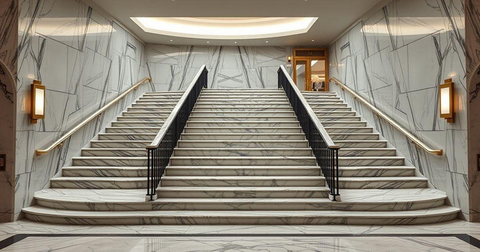 Escada de Mármore: Elegância e Durabilidade para Seu Projeto de Interiores