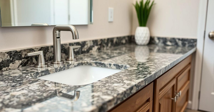 Lavabo de banheiro de granito como escolha elegante e durável